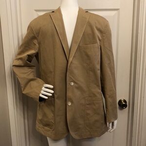 Men’s outerwear sport coat jacket CREMIEUX Size L Tan overcoat travel office